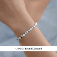 Round Cut Lab Diamond Tennis Bracelet