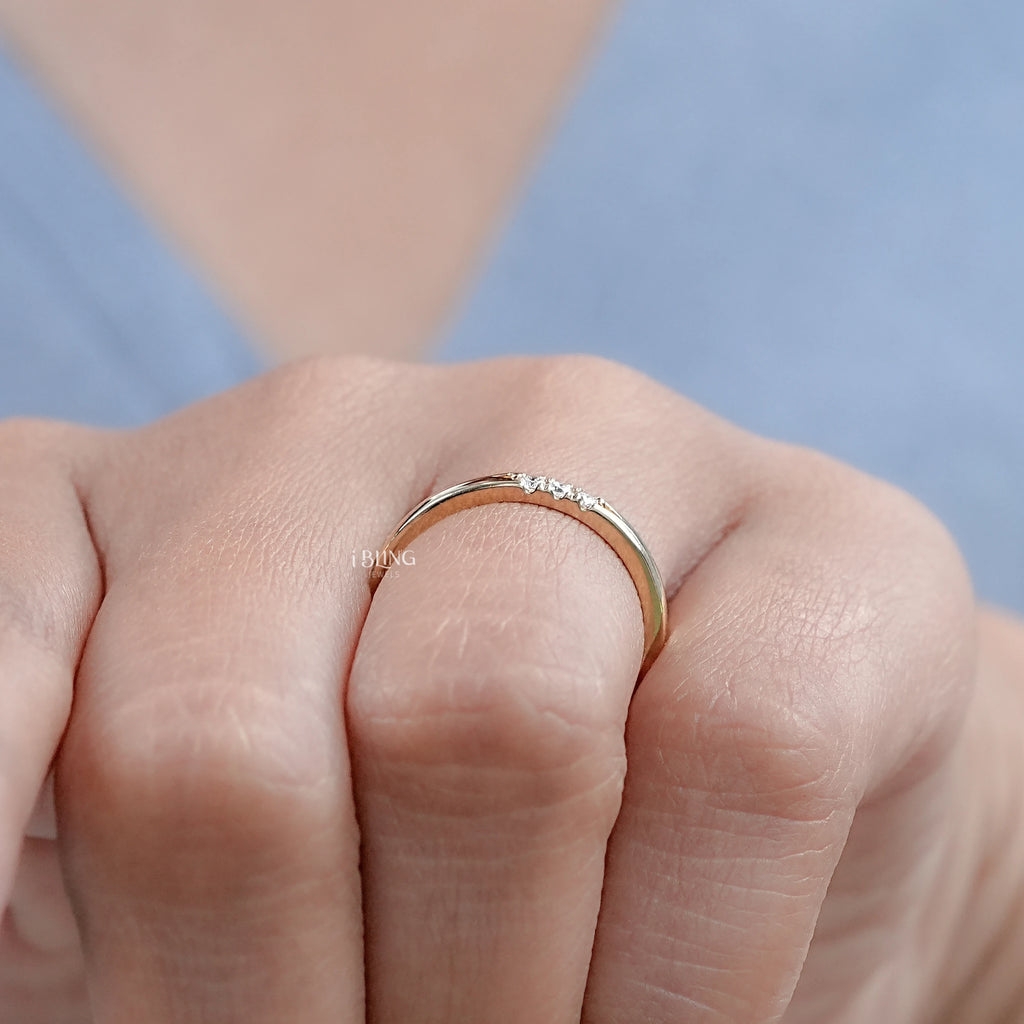 Round Cut Lab Diamond Distance Band