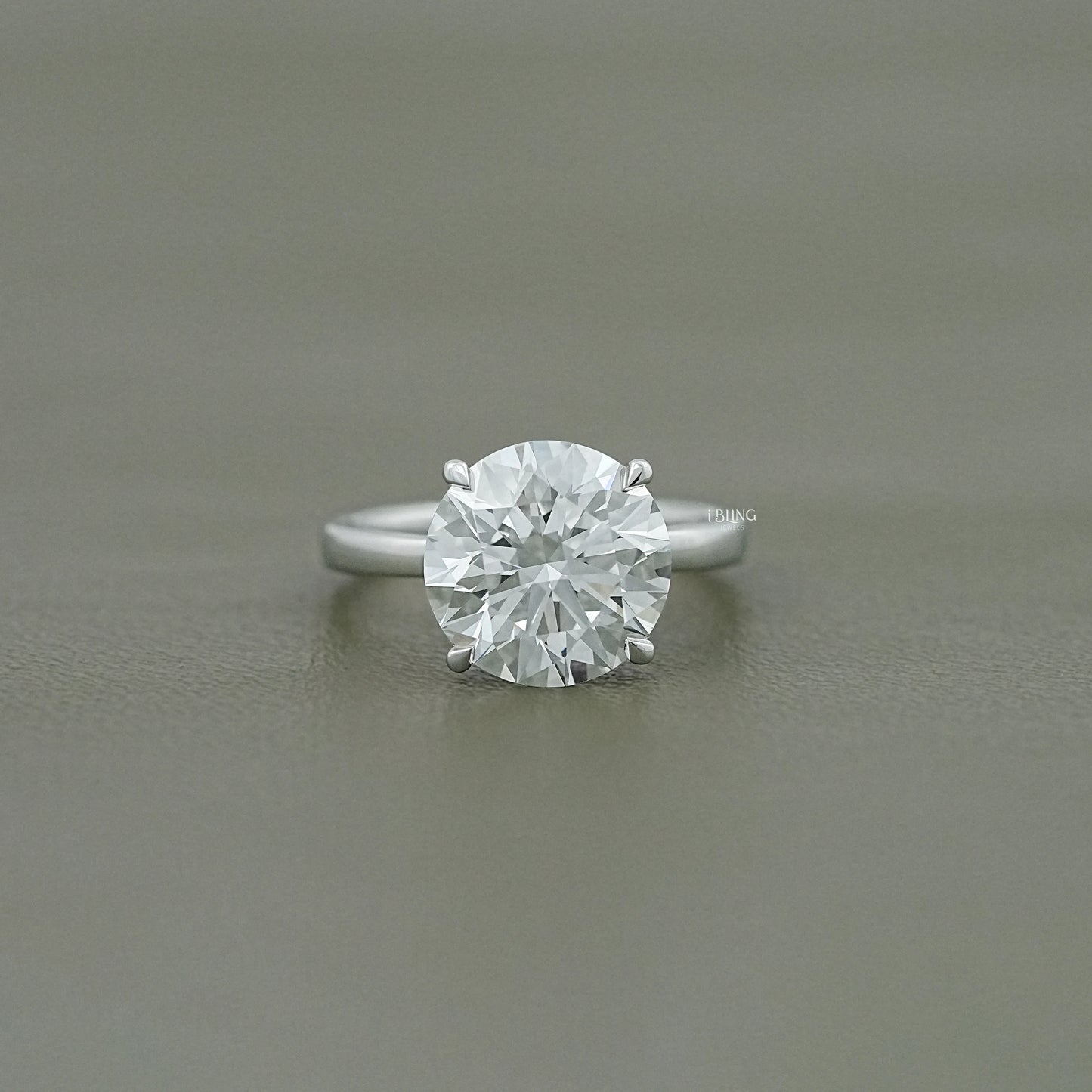 Round Lab Grown Diamond Solitaire Engagement Ring Solitaire Ring