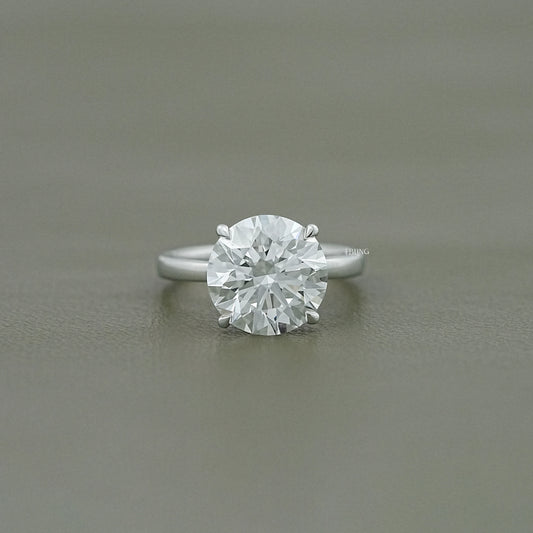 Round Lab Grown Diamond Solitaire Engagement Ring Solitaire Ring