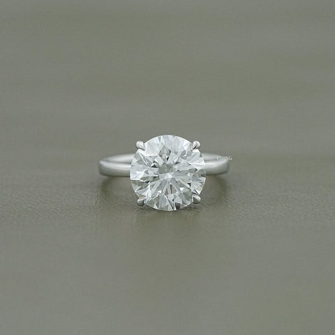 Round Lab Grown Diamond Solitaire Engagement Ring