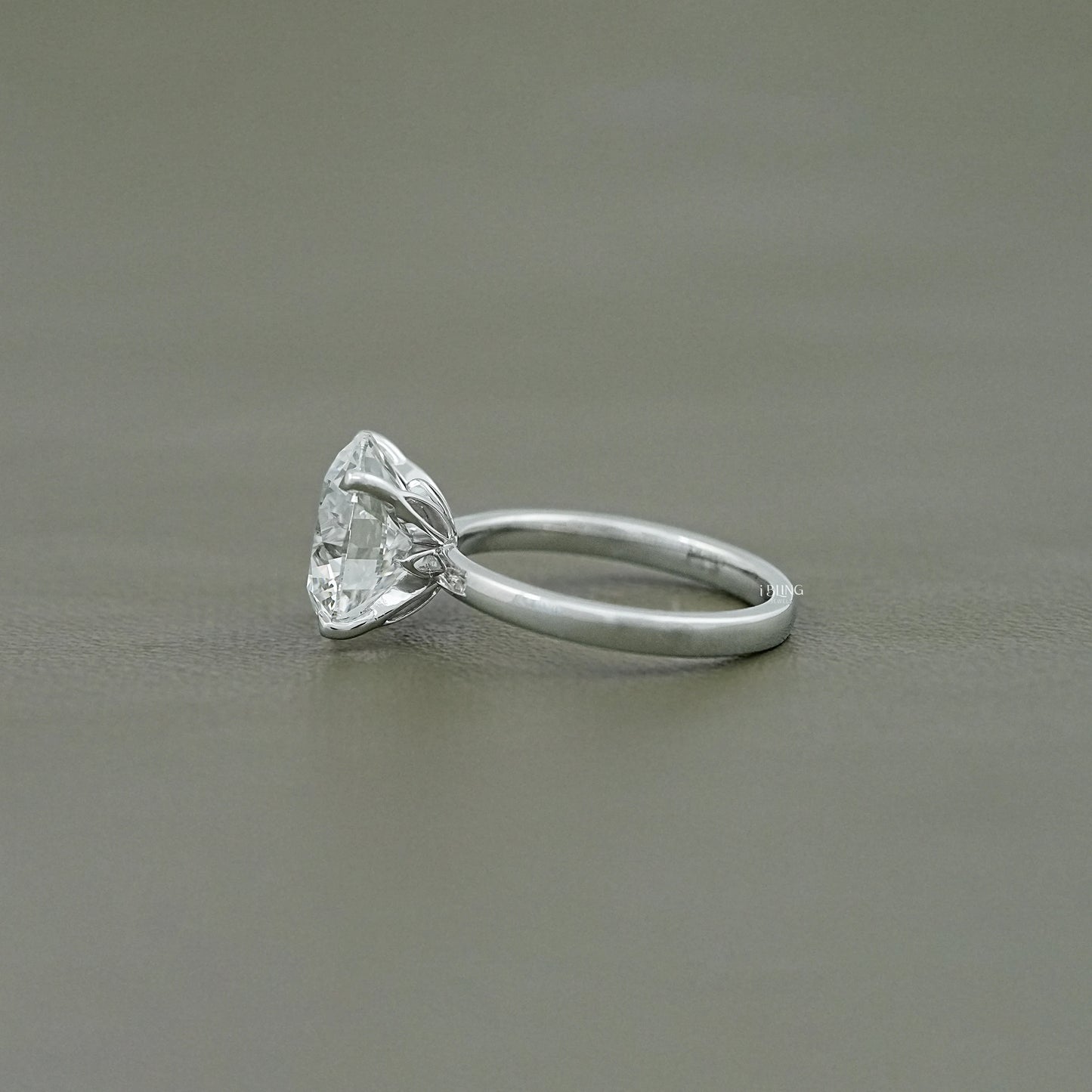 Round Lab Grown Diamond Solitaire Engagement Ring Solitaire Ring