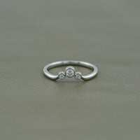 Round Lab Grown Diamond Three Stone Ring