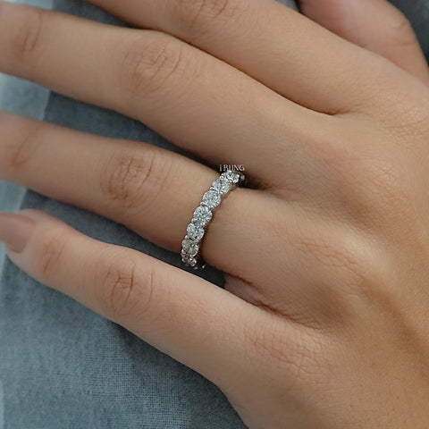 Round Lab Grown Diamond Eternity Wedding Band