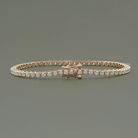 2.30 MM Round Lab Diamond Tennis Bracelet