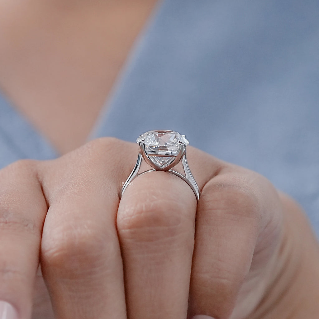 Round Cut Lab Grown Diamond Solitaire Ring