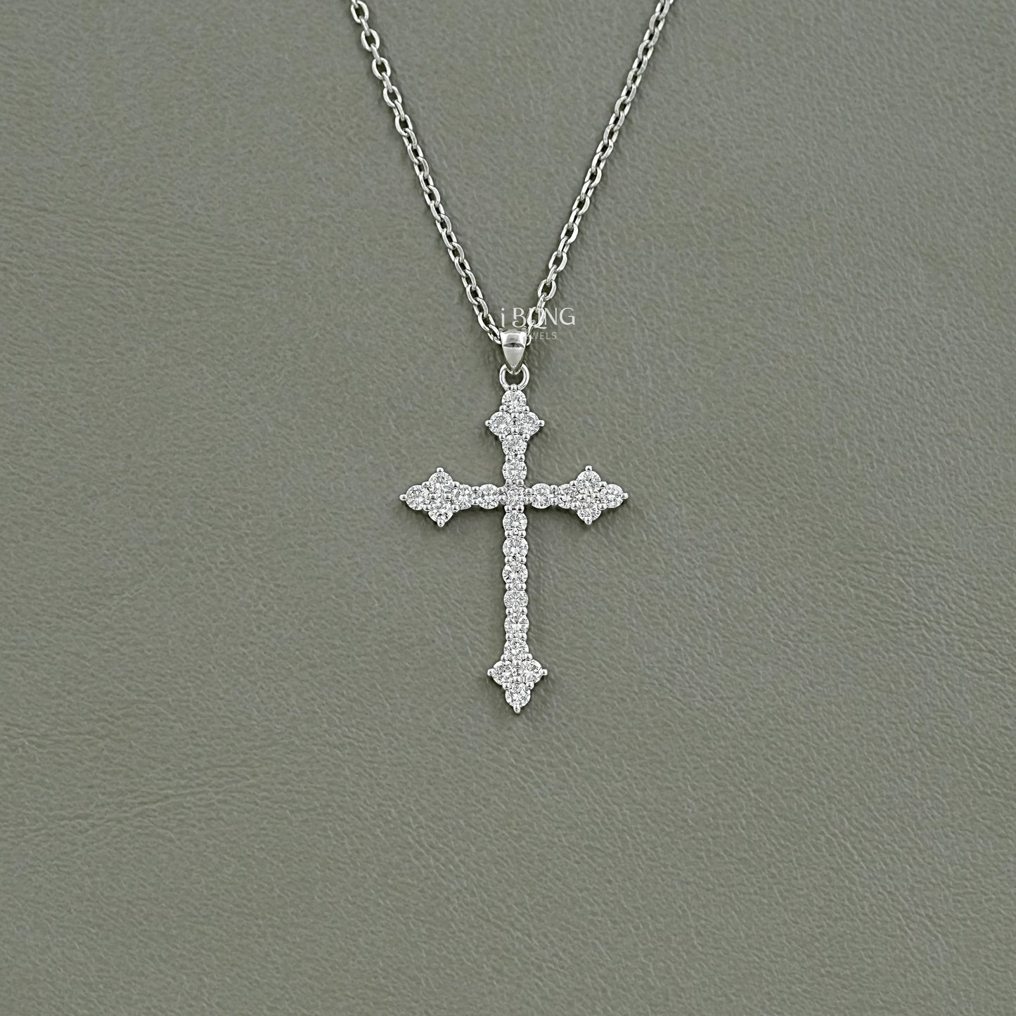 Round Cut Lab Grown Diamond Criss Cross Necklace