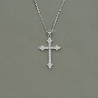 Round Cut Lab Grown Diamond Criss Cross Necklace