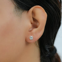 Round Cut Lab Diamond Stud Earrings