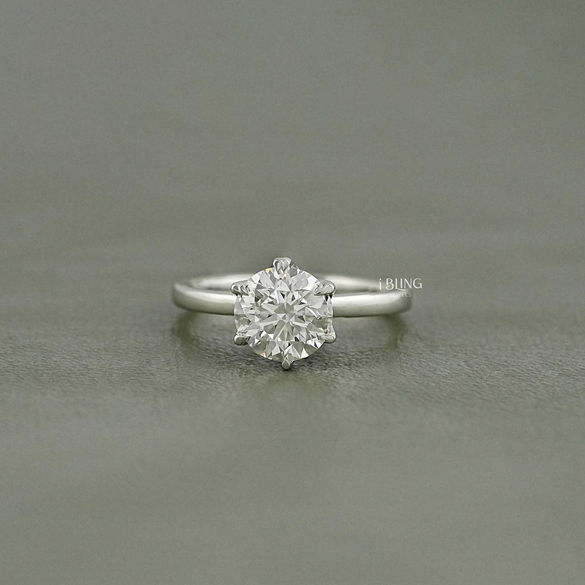 Round Cut Lab Diamond Solitaire Engagement Ring Solitaire Ring
