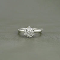 Round Cut Lab Diamond Solitaire Engagement Ring