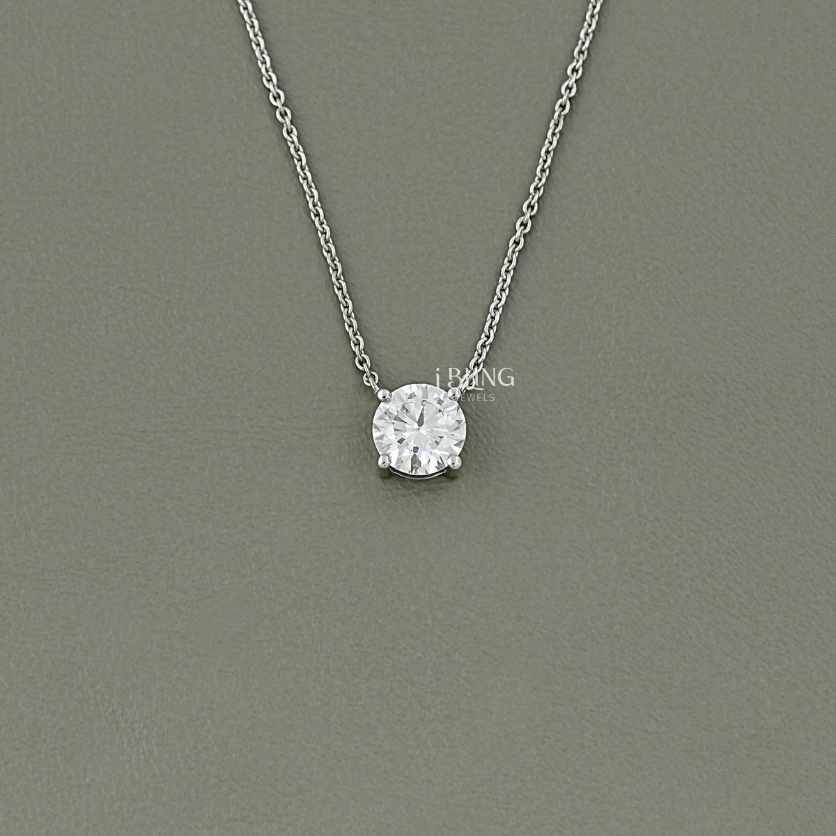 Round Cut Lab Diamond Solitaire Pendant