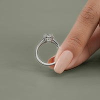 Round Cut Lab Grown Diamond Split Shank Solitaire Ring