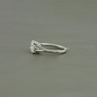 Round Cut Lab Grown Diamond Split Shank Solitaire Ring