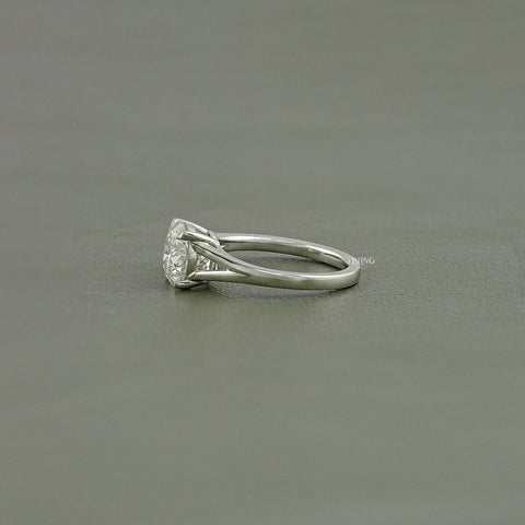 Round Cut Lab Grown Diamond Split Shank Solitaire Ring