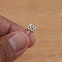 Round Cut Lab Diamond Screw Back Men's Stud Earrings