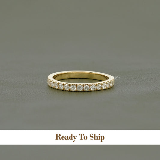 Round Cut Lab Diamond Tinny Half Eternity Band Full Eternity