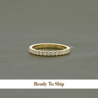 Round Cut Lab Diamond Tinny Half Eternity Band