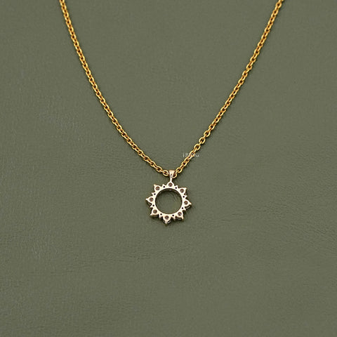 Round Cut Lab Diamond Open Circle Necklace