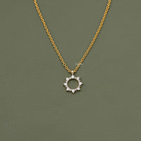 Round Cut Lab Diamond Open Circle Necklace