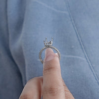 Radiant Cut Semi Mount Ring