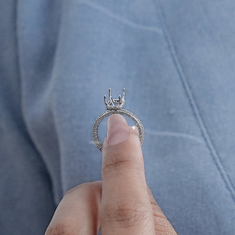 Radiant Cut Semi Mount Ring