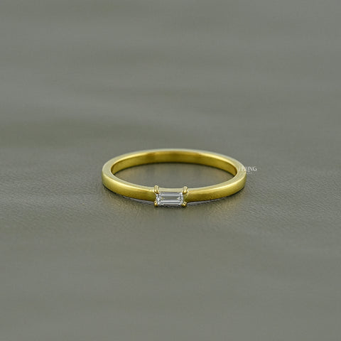 Baguette Cut Lab Grown Diamond Wedding Band
