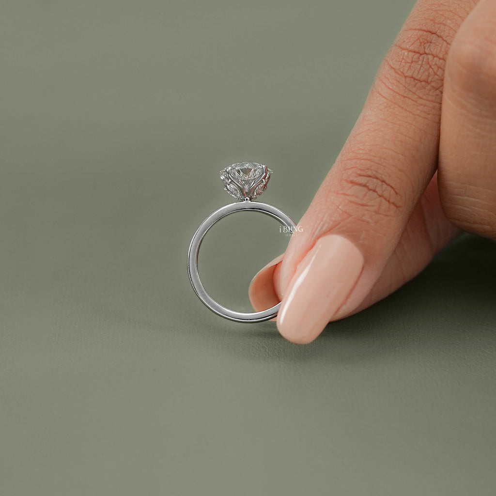 Heart Lab Diamond Solitaire Engagement Ring