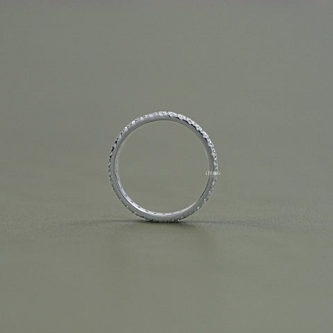 Round Tinny Diamond Full Eternity Wedding Band