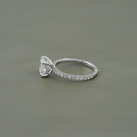 Round Cut Lab Grown Diamond Solitaire Accent Ring