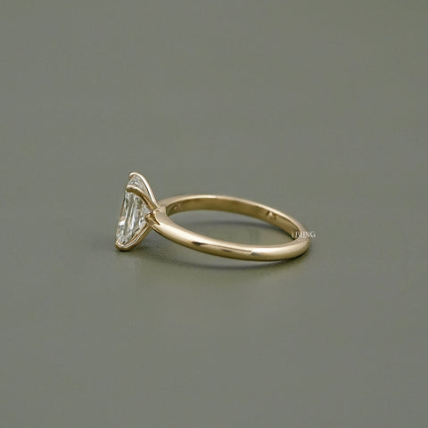 Radiant Cut Lab Diamond Solitaire Engagement Ring