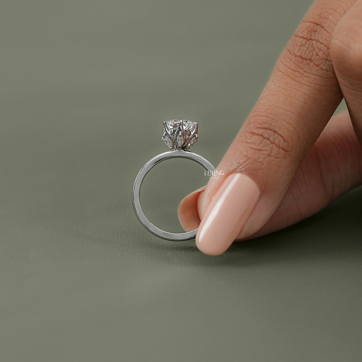 Elongted Cushion Cut Lab Diamond Solitaire Ring Solitaire Ring