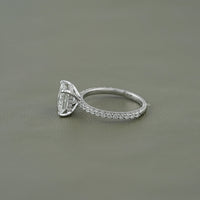 Princess Lab Grown Diamond Solitaire Accent Ring