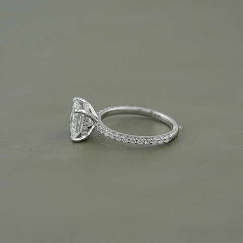 Princess Lab Grown Diamond Solitaire Accent Ring