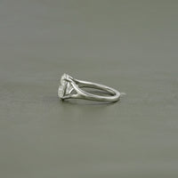 Oval Lab Diamond Split Shank Engagement Ring
