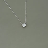 Round Cut Lab Grown Diamond Solitaire Necklace