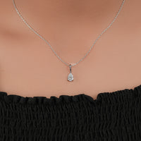 Pear Cut Lab Diamond Solitaire Pendant
