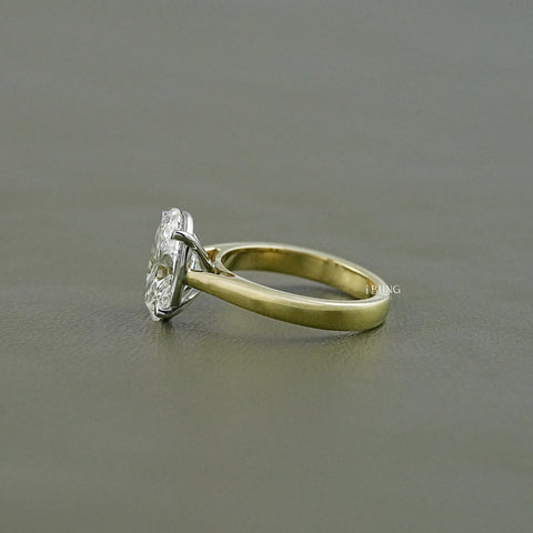 Oval Cut Lab Grown Diamond Solitaire Engagement Ring