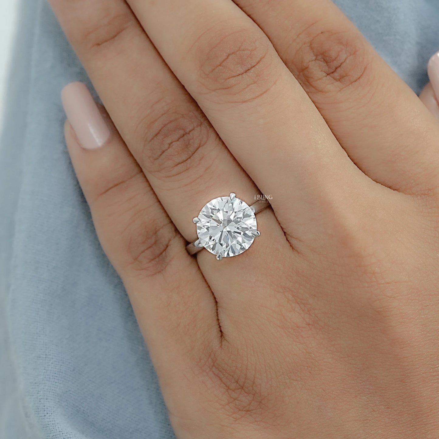 Round Lab Grown Diamond Solitaire Engagement Ring Solitaire Ring