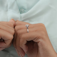 Heart Lab Diamond Solitaire Engagement Ring