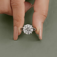 Round Diamond Split Shank Solitaire Ring