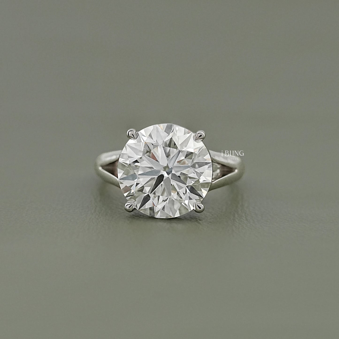 Round Diamond Split Shank Solitaire Ring Solitaire Ring