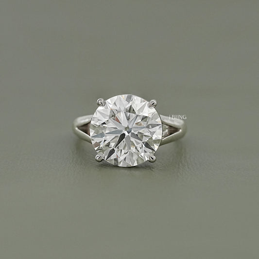 Round Diamond Split Shank Solitaire Ring Solitaire Ring
