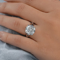 Round Diamond Split Shank Solitaire Ring