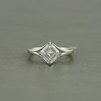 Asscher Lab Grown Diamond Solitaire Engagement Ring