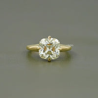 Square Old Mine Cushion Cut Solitaire Ring