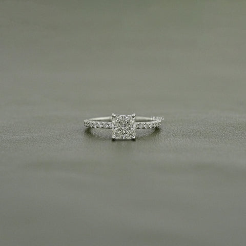 Square Radiant Lab Diamond Engagement Ring