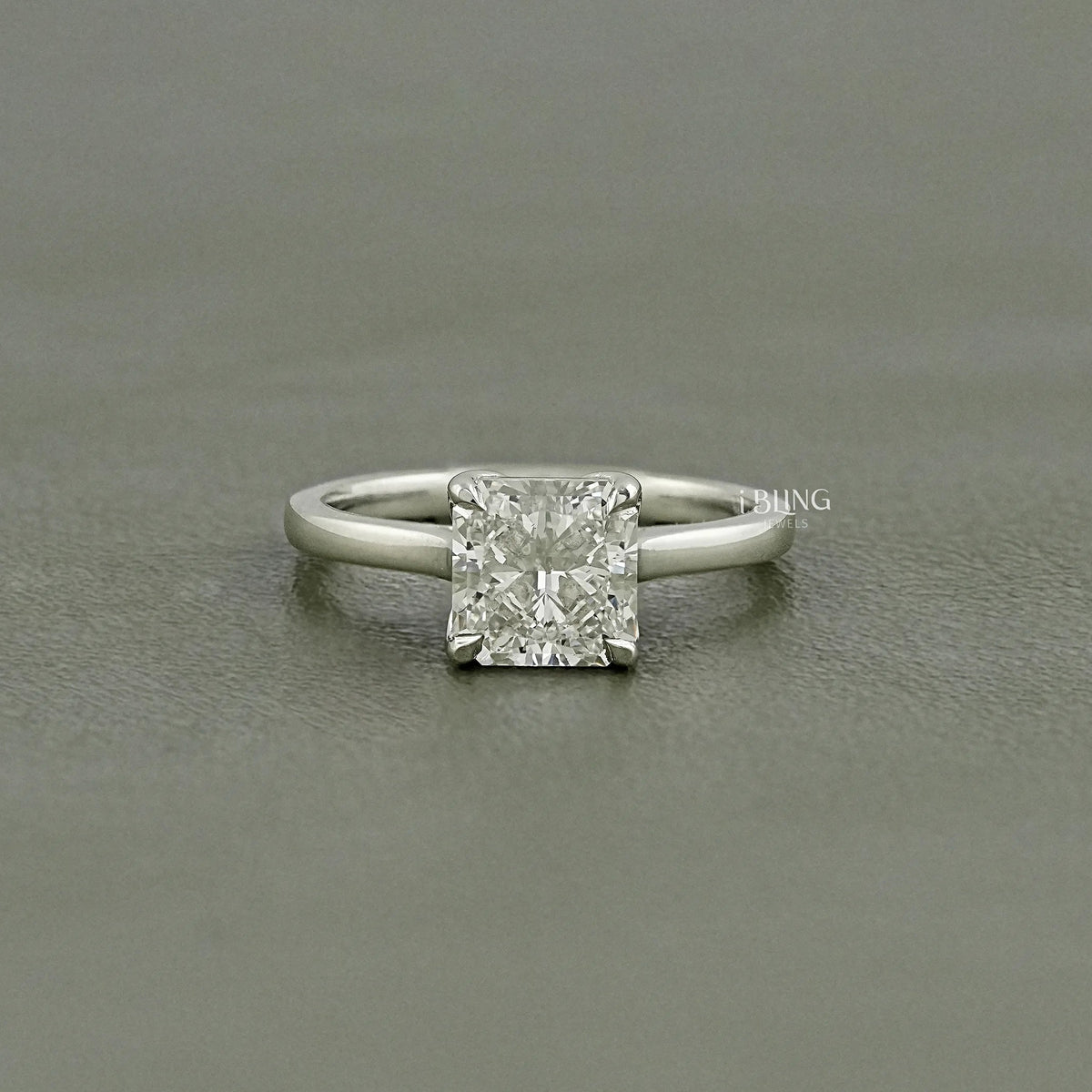 Square Radiant Cut Lab Diamond Solitaire Ring Solitaire Ring