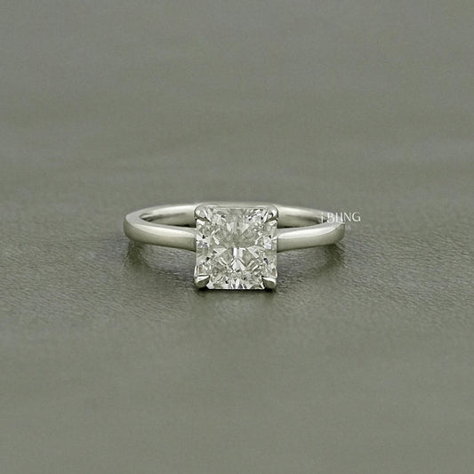 Square Radiant Cut Lab Diamond Solitaire Ring Solitaire Ring