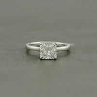 Square Radiant Cut Lab Diamond Solitaire Ring
